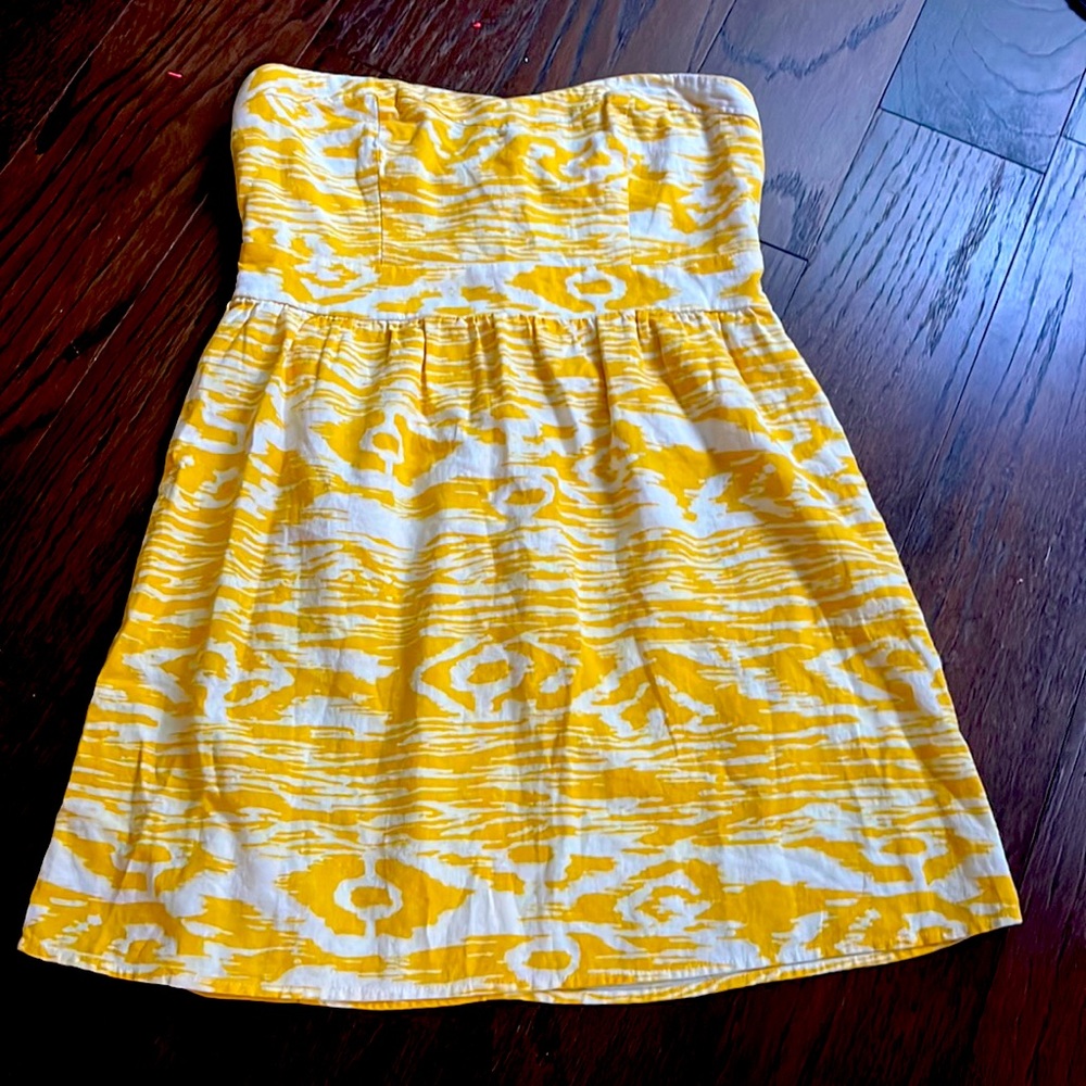 Yellow Strapless Dress